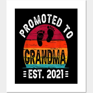 Promoted to grandma est 2021 Posters and Art